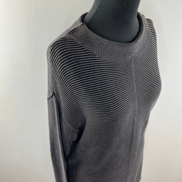 Carbon 2 Cobalt Gray Knit Sweater Cotton Round Neck Long Sleeve Pullover L Large - Picture 4 of 7